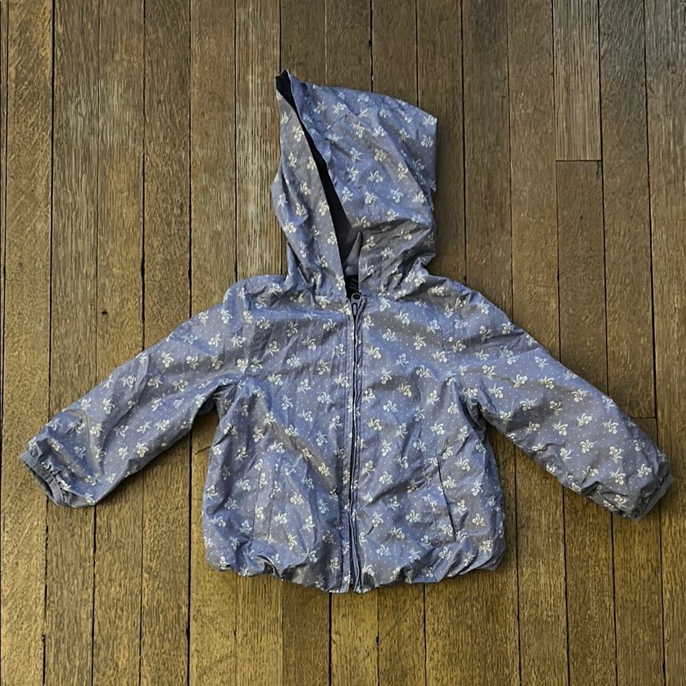 GAP Blue Raincoat Lightweight Hooded Jacket